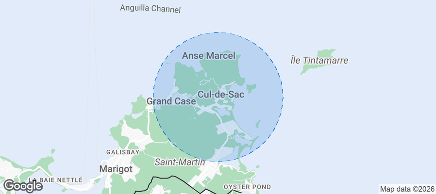 Cul-de-Sac Airbnb map